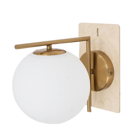 Gold and Globe Light Sconce