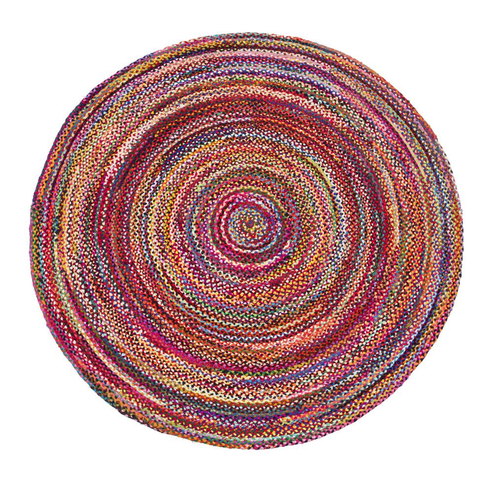 MultiColored Woven Round Rug