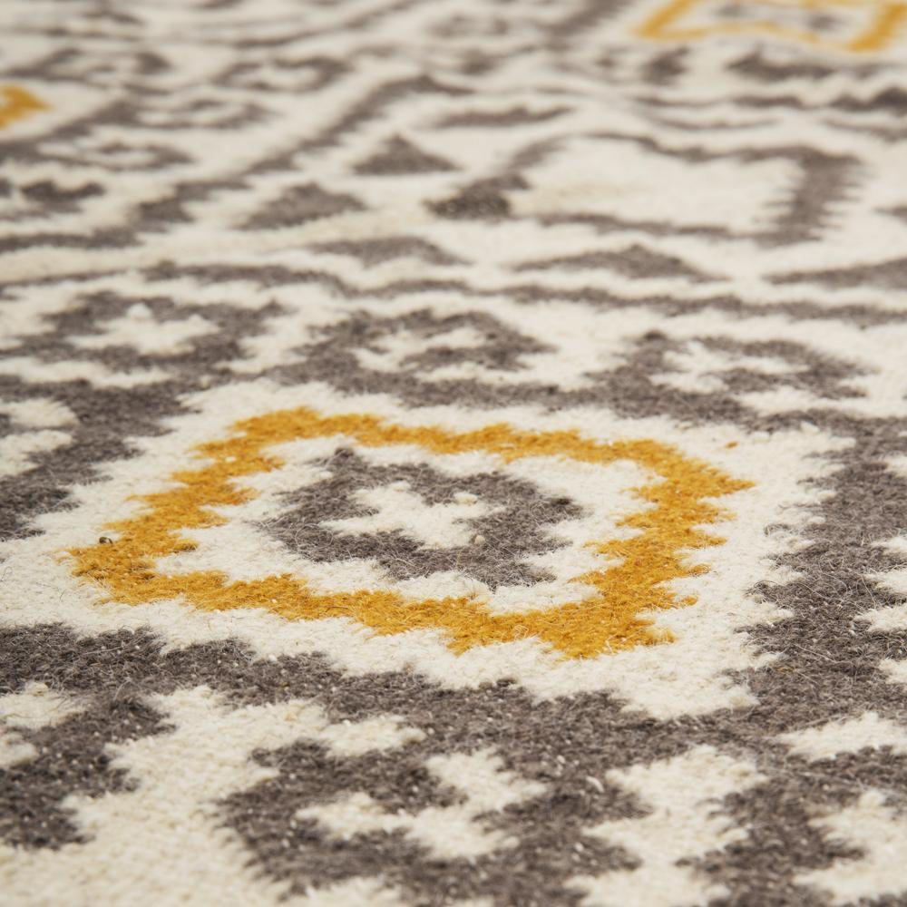 Yellow and Brown Patterned Rug