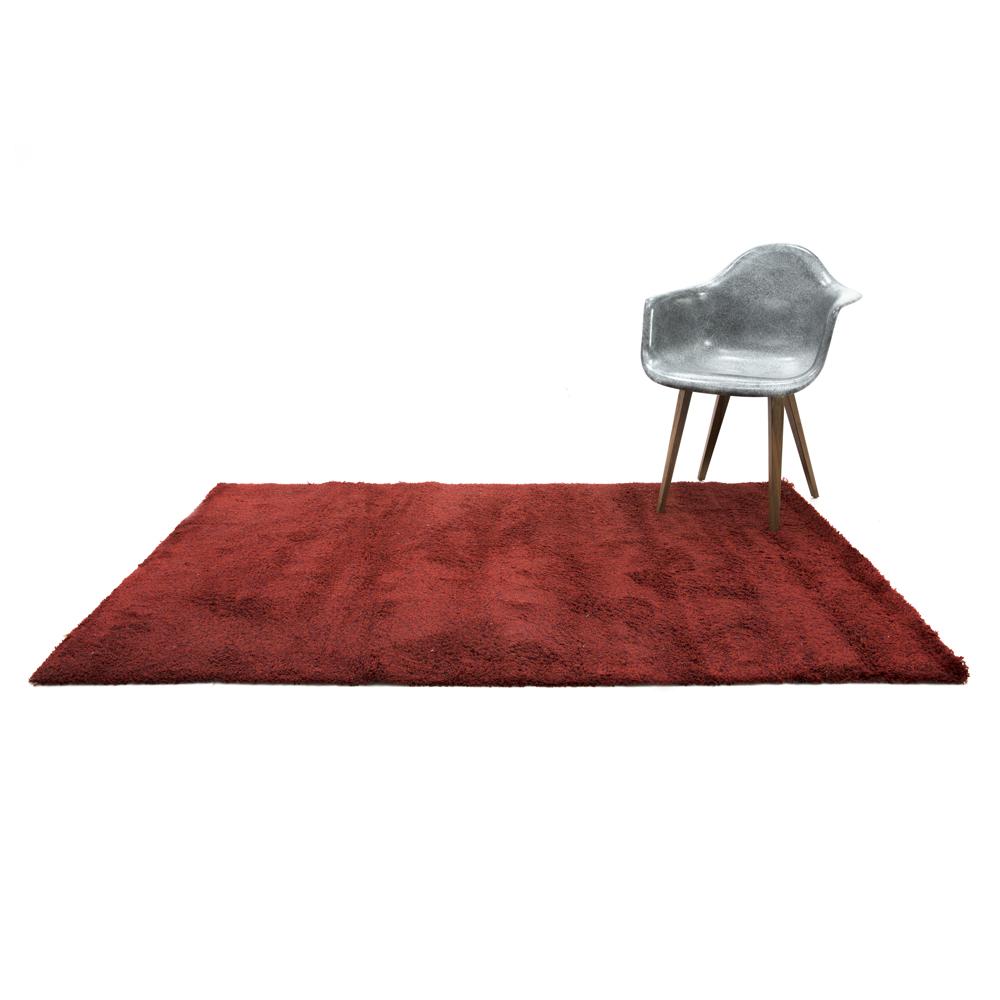 Small Maroon-Red High Pile Rug