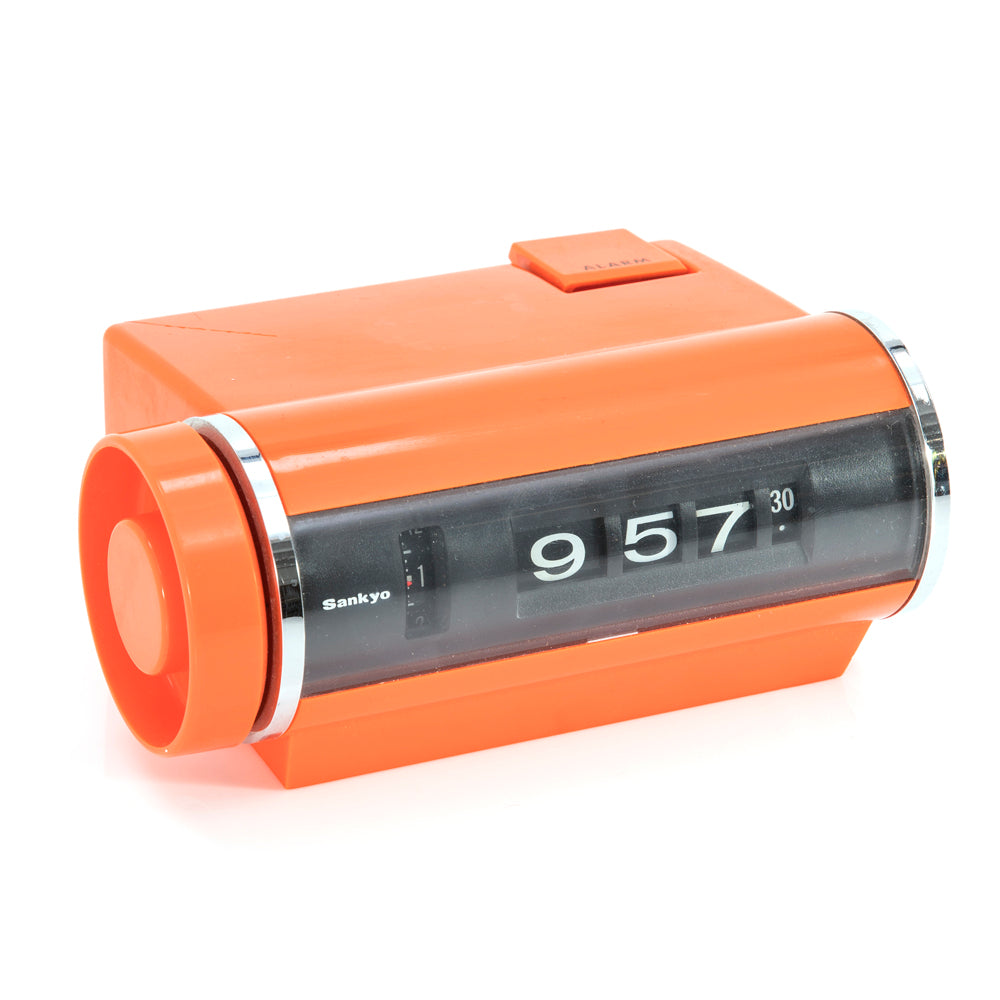 Orange Digital Flip Alarm Clock