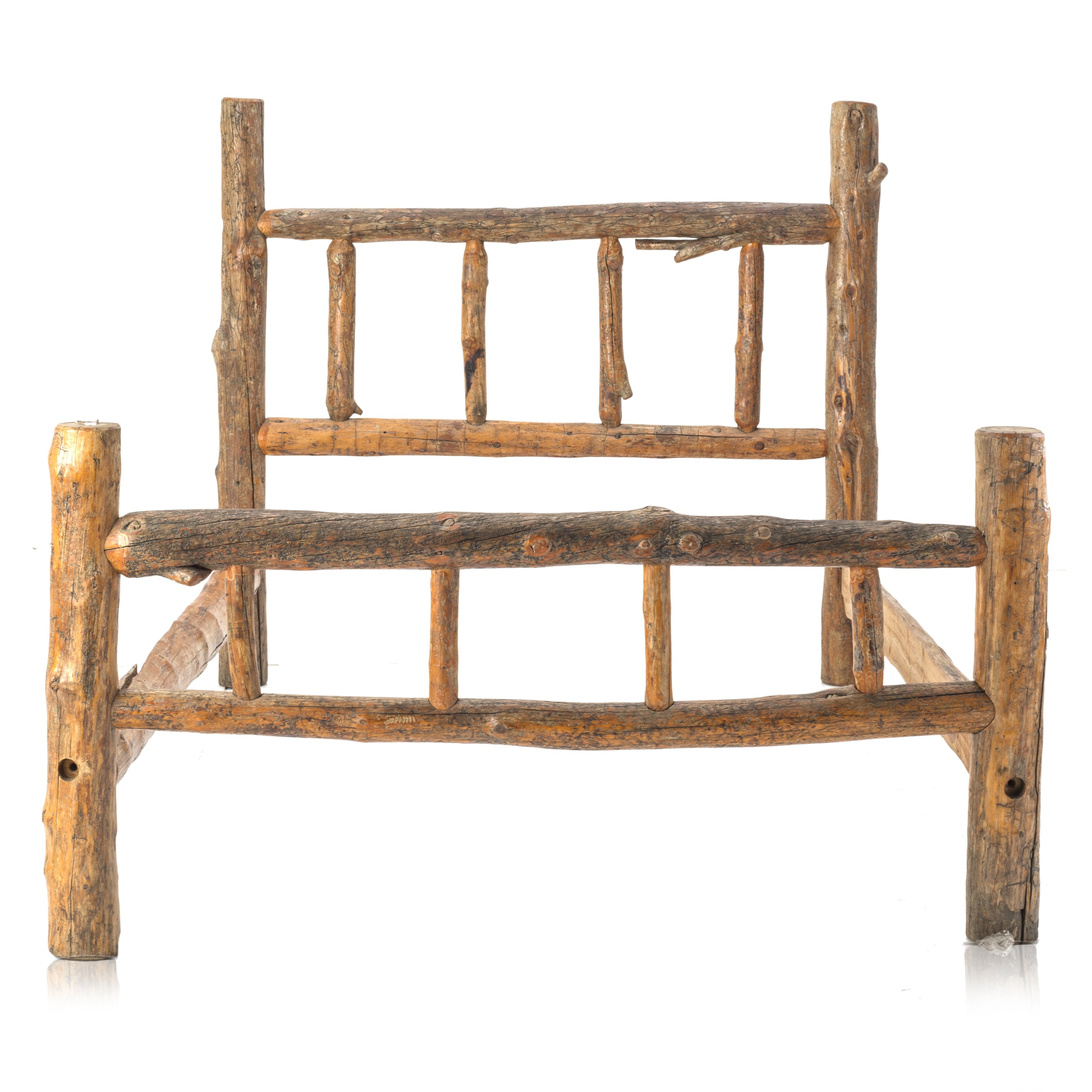 Wood Log Rustic Bed Frame - Gil & Roy Props