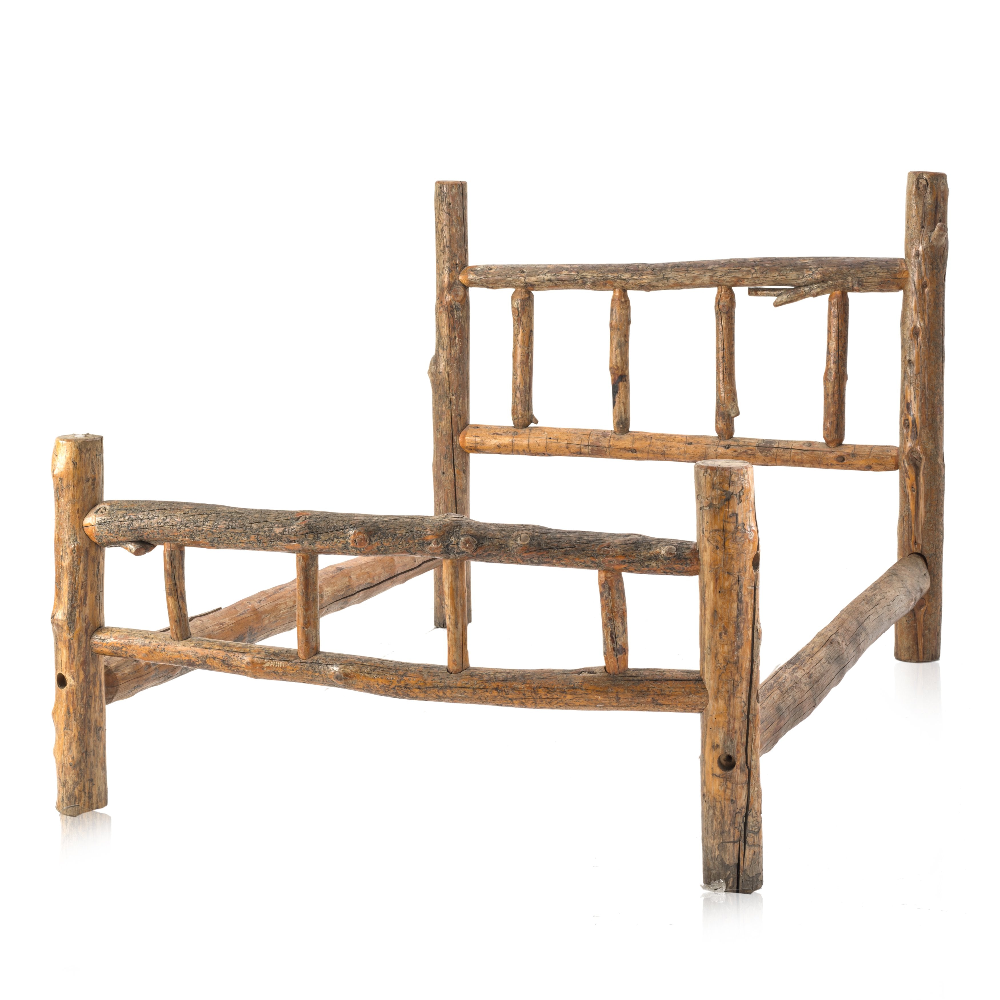 Wood Log Rustic Bed Frame - Gil & Roy Props