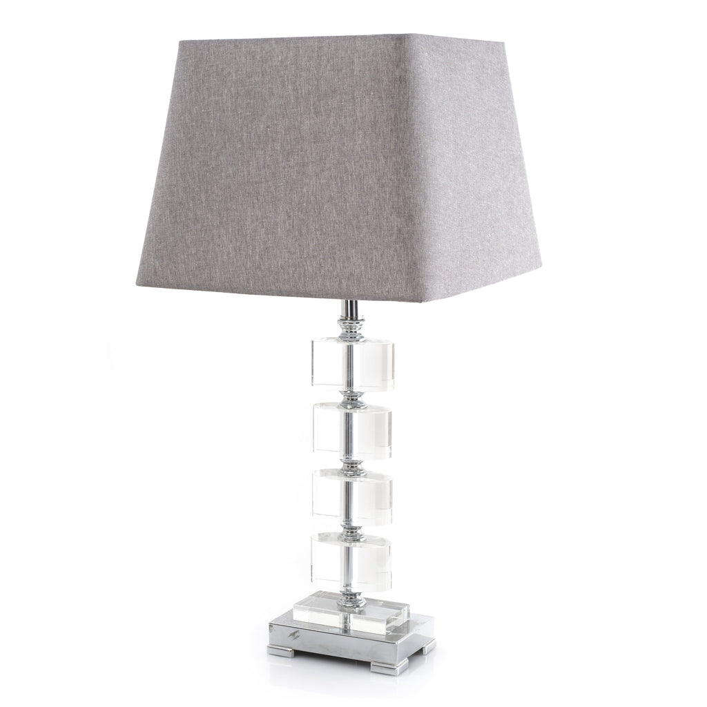 Grey & Lucite Base Lamp