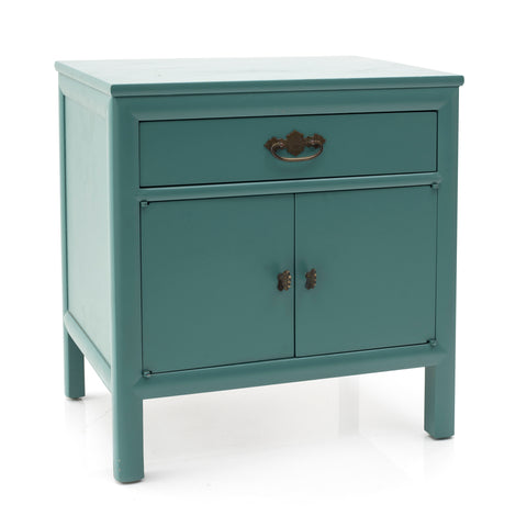 Blue Bedside Table with Drawers