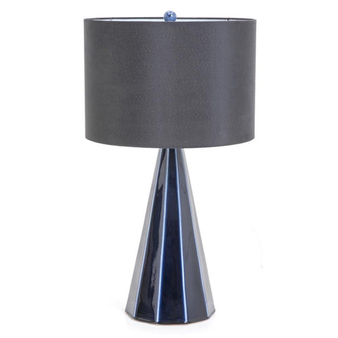 Blue Ceramic Cone Table Lamp