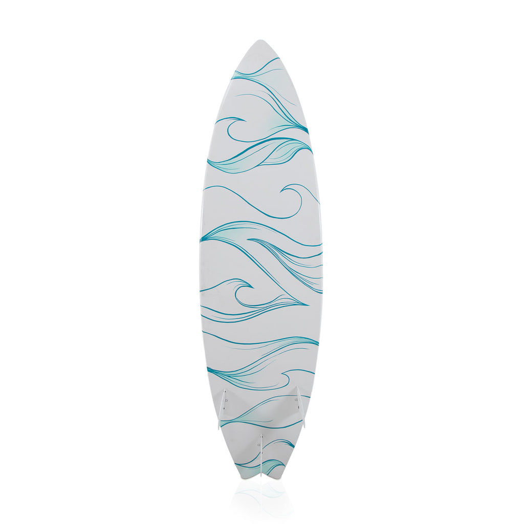 Wave Pattern Surfboard