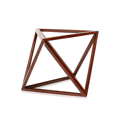 Wood Diamond Tabletop Sculpture (A+D)