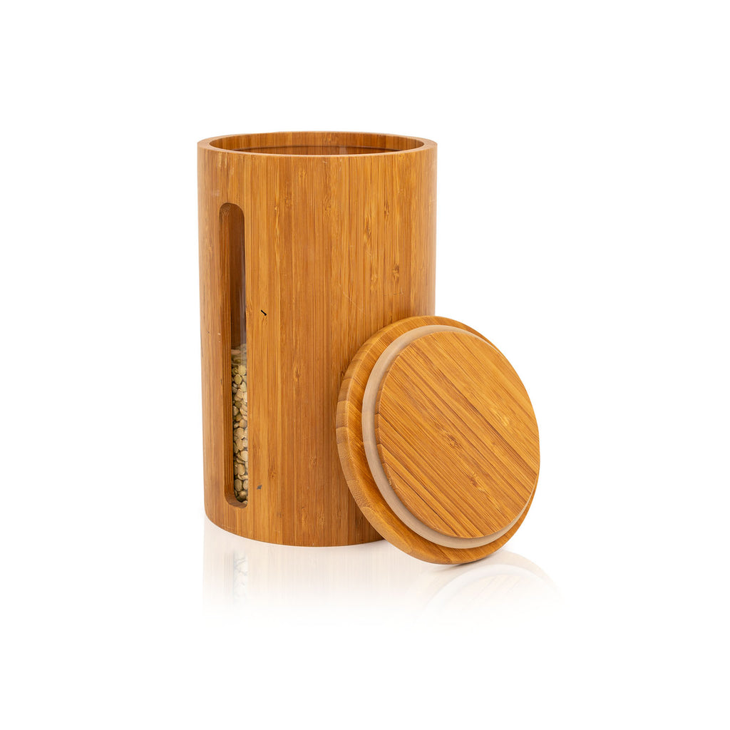 Wood Bamboo Spice Container - Tall