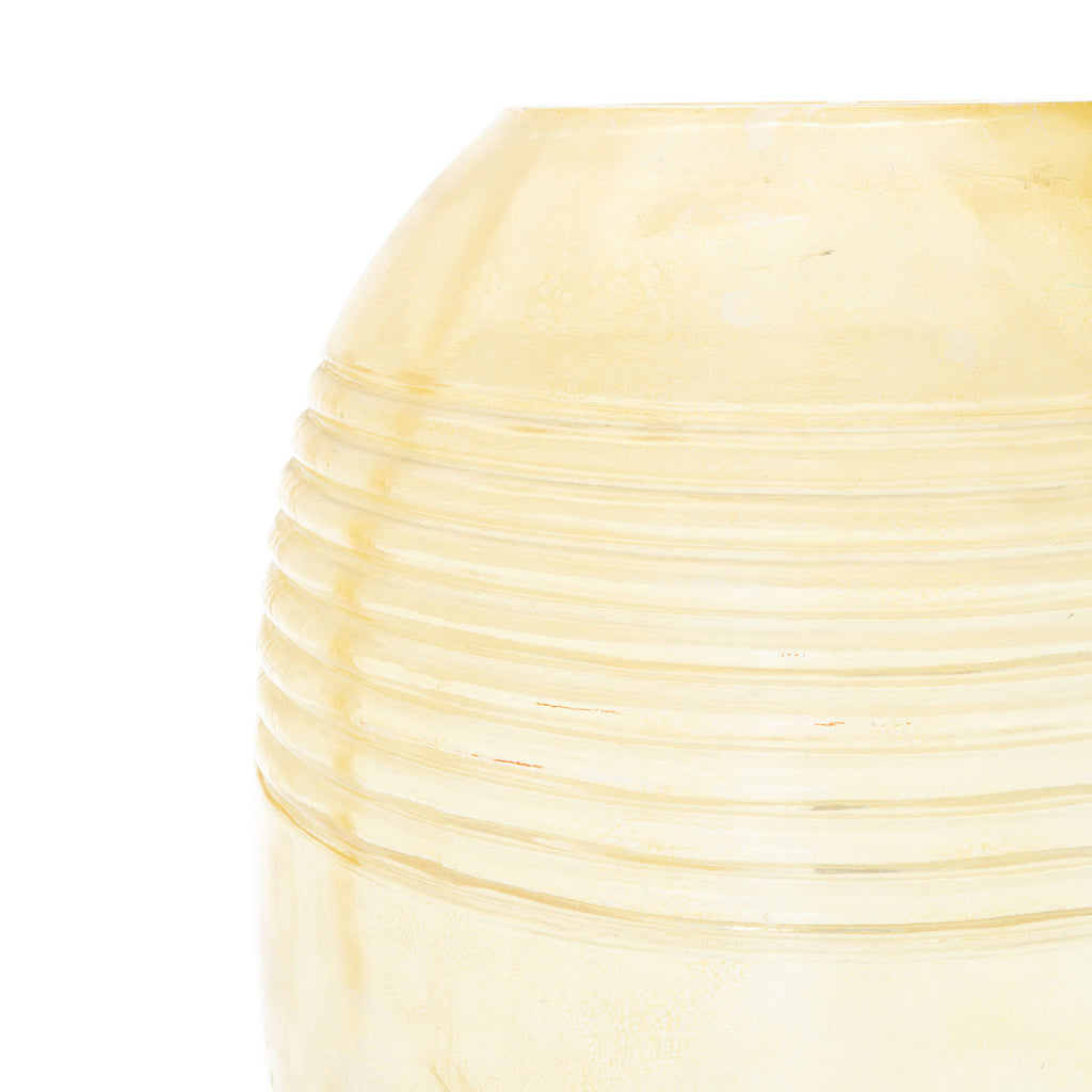 Transparent Pale Yellow Plastic Floor Vase Planter