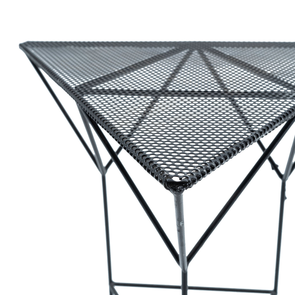 Black Geometric Wire Side Table