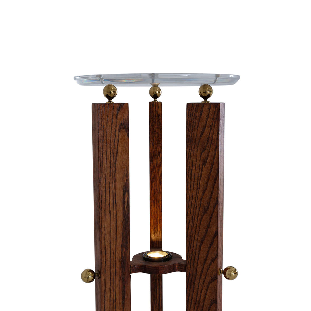 Wood Three-Post Pedestal