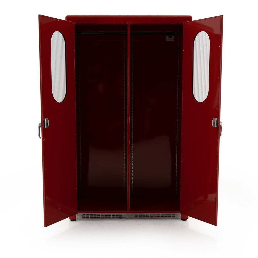 Red Metal Wardrobe Storage Cabinet