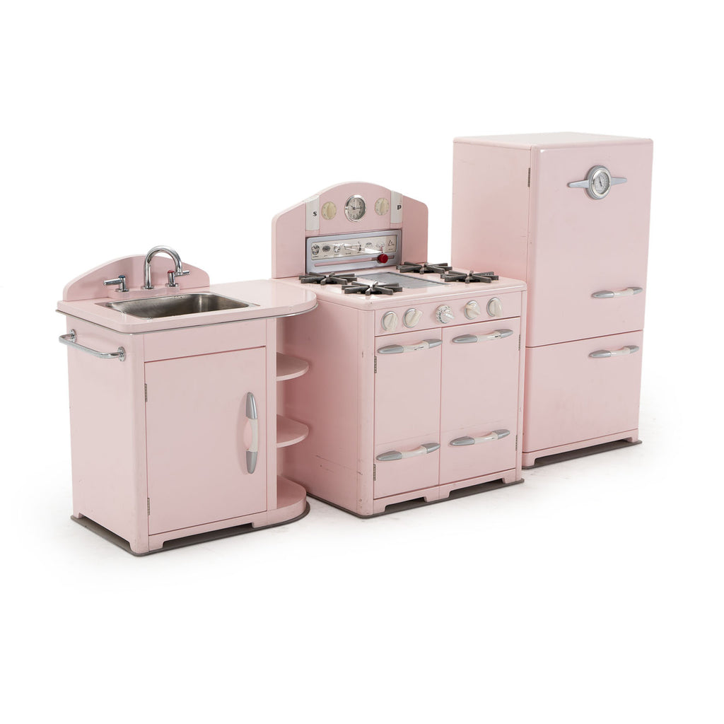 Pink Vintage Children's Toy Refrigerator