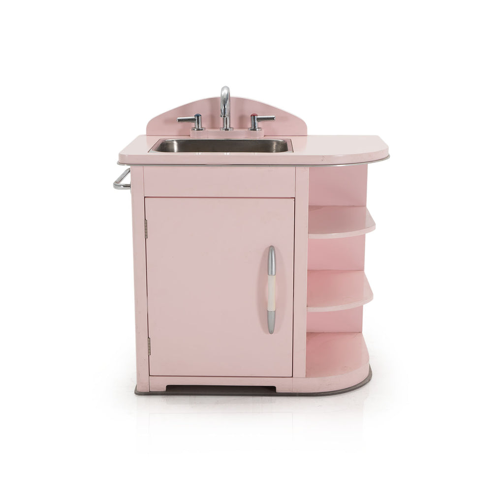 Pink Vintage Children's Toy Sink Unit
