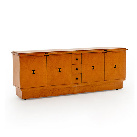 Wood Maple Birdseye Credenza Cabinet