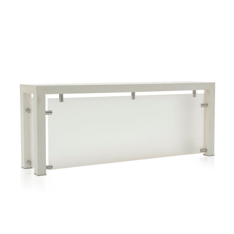 Modern White Floating Panel Reception Console Table