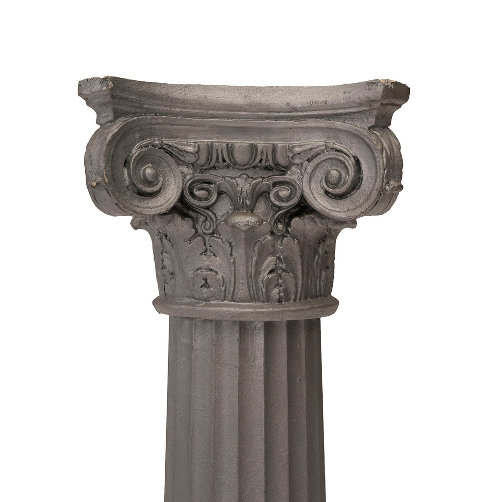 Grey Ionic Roman Pillar