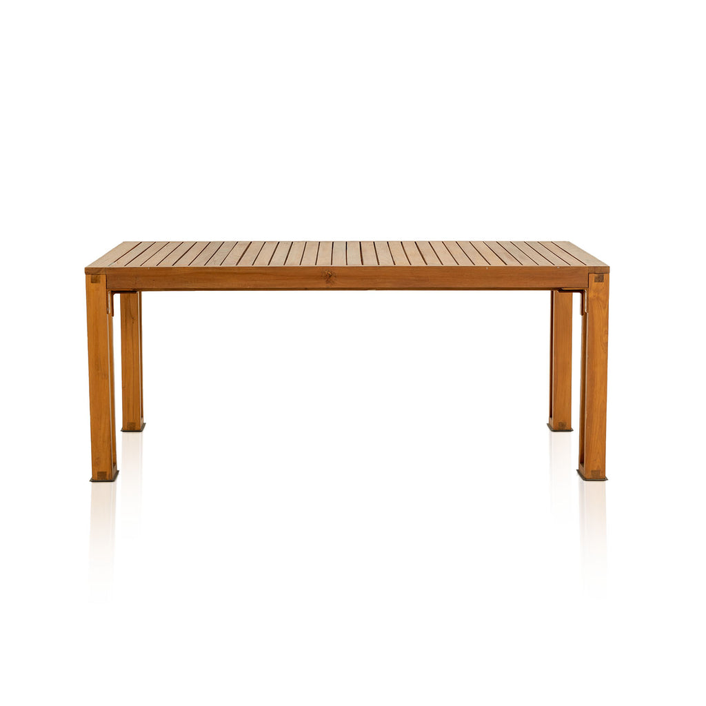 Slatted Heavy Wood 6' Dining Table