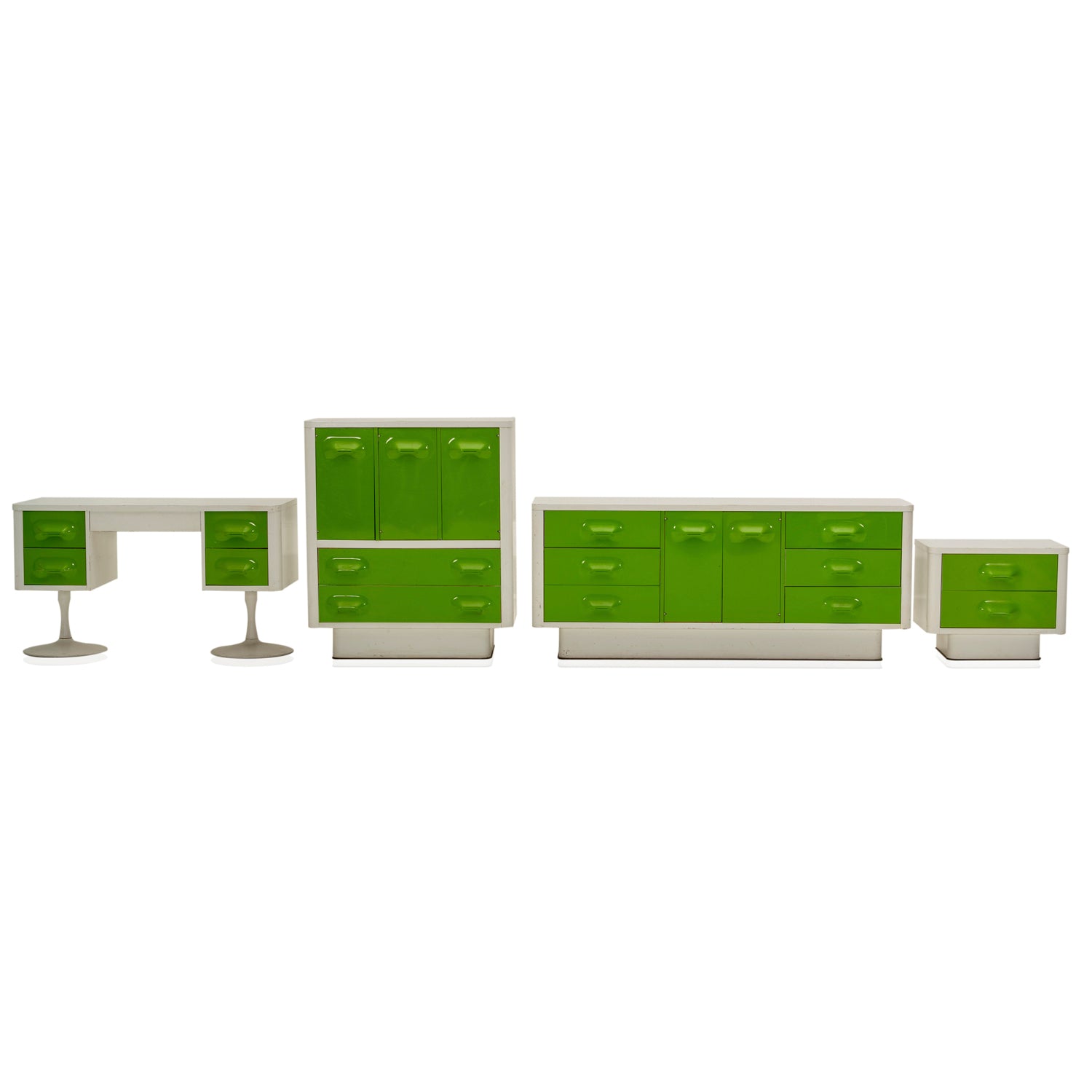 Green & White Tallboy Mod Dresser Cabinet - Gil & Roy Props Green & White Tallboy Mod Dresser Cabinet - Gil & Roy Props