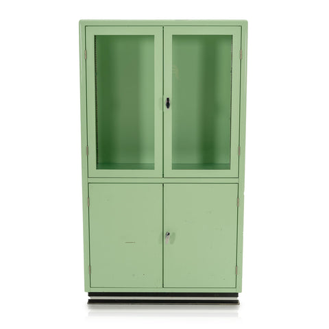 Mint Green Metal Display Cabinet