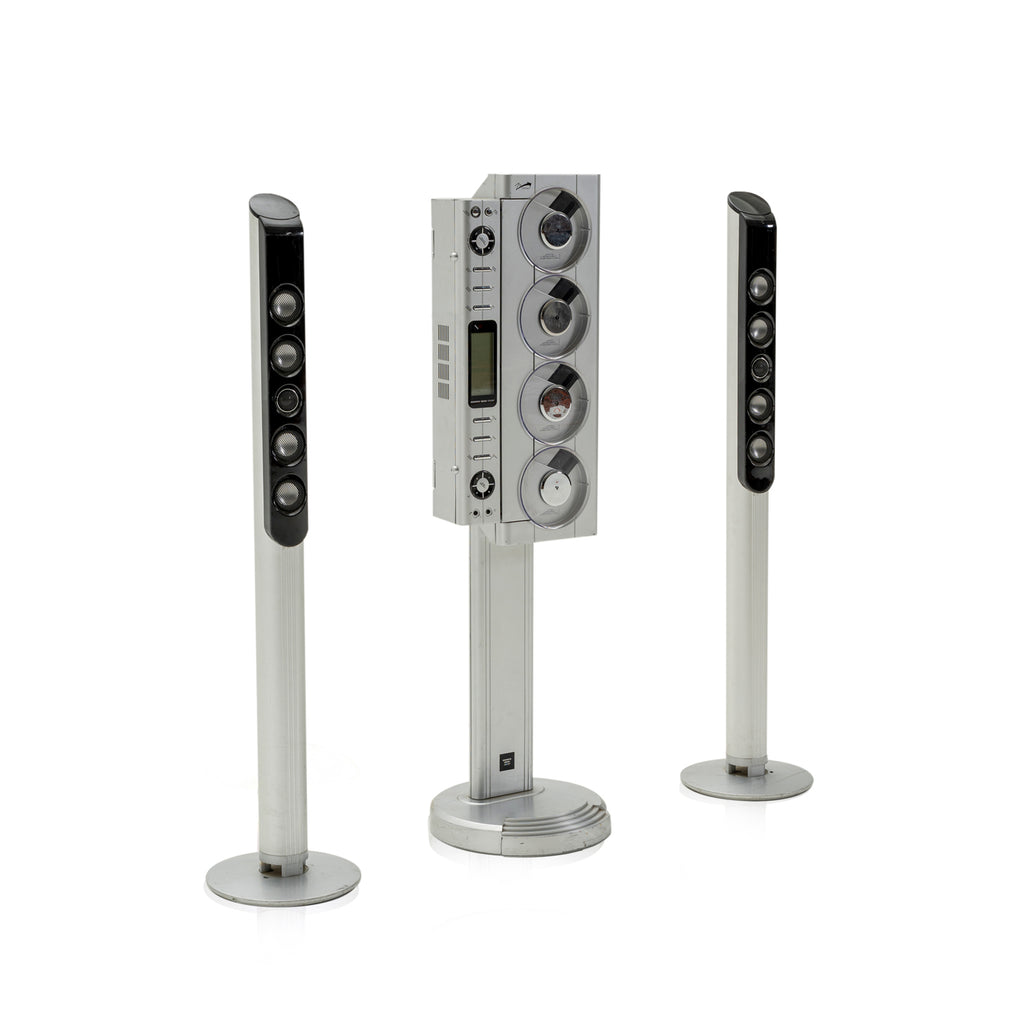 Vertical Standing CD Player and Speaker Set