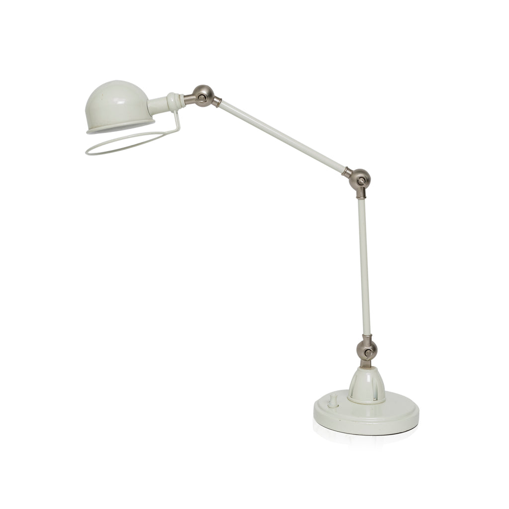 White Adjustable Swing Arm Desk Lamp