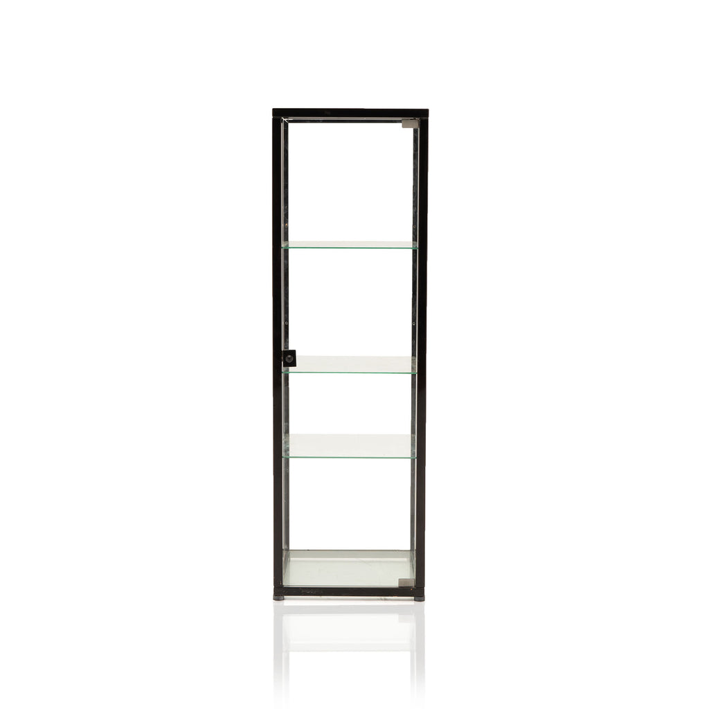 Black Frame Glass Display Shelf