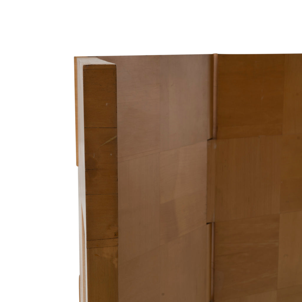 Wooden Checkerboard Folding Screen Room Divider