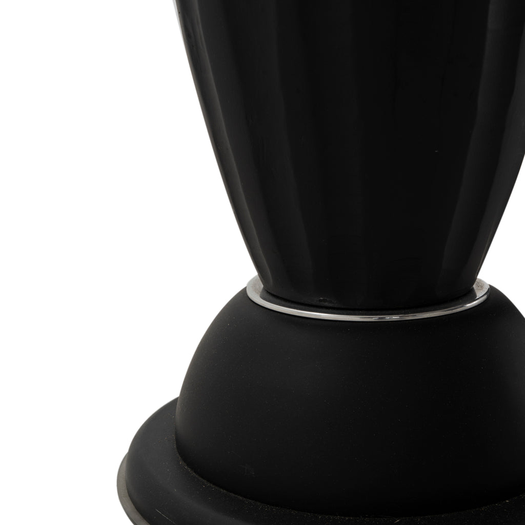 Thin Tall Black Floor Sculpture Vase