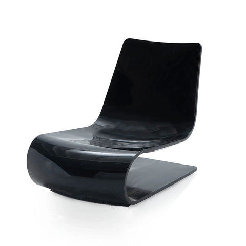 Black Molded Curve Lounge Chair
