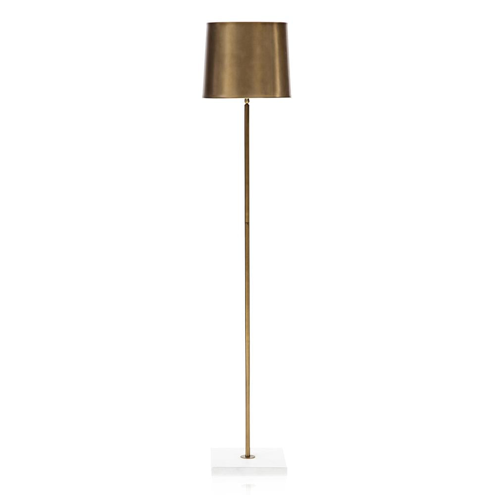 Gold Pole Floor Lamp with Gold Shade