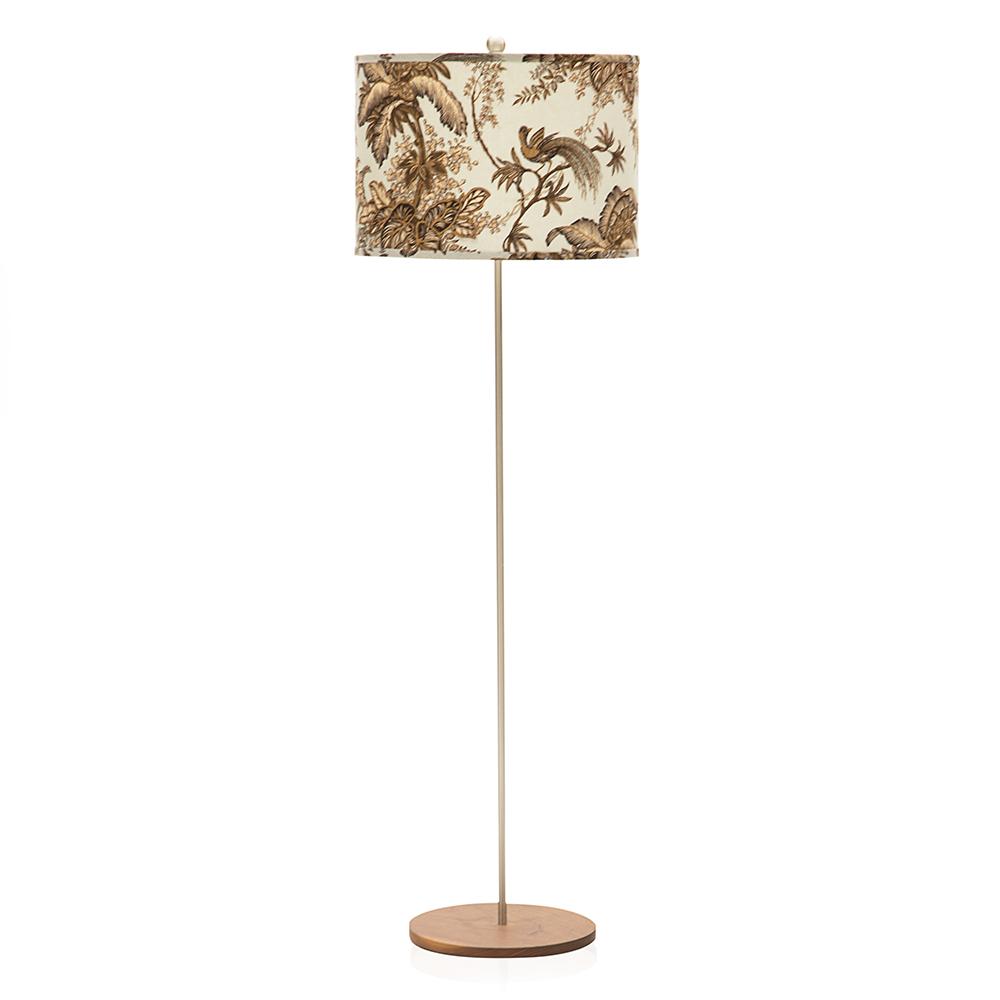 Standard Floor Lamp with Floral Shade