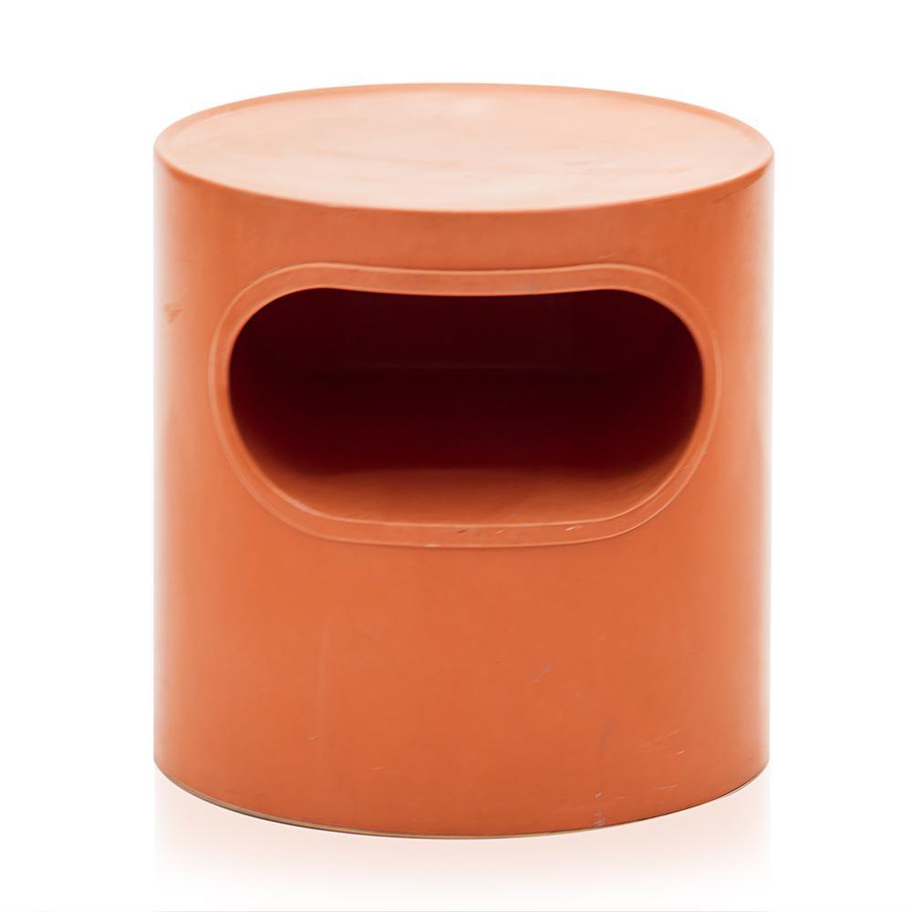 Rounded Orange End Table