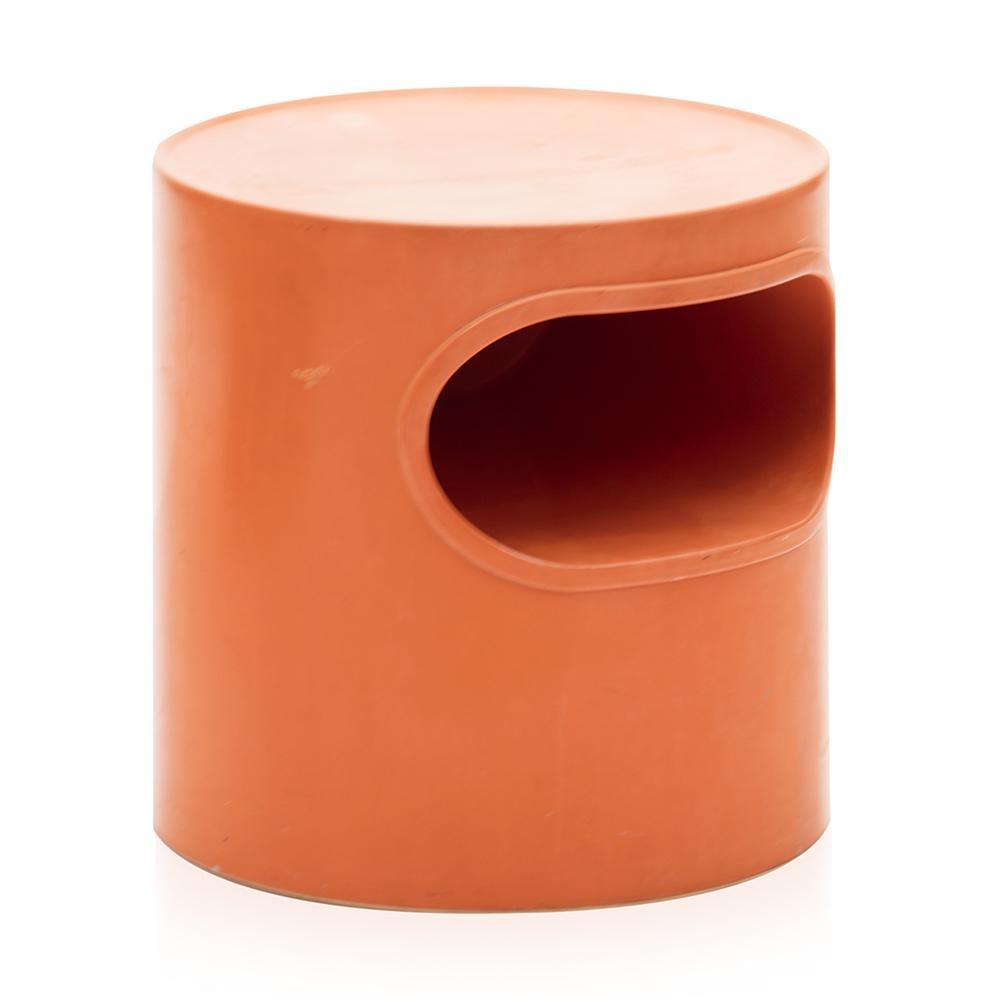Rounded Orange End Table