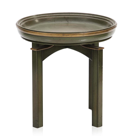 Rounded Green Side Table