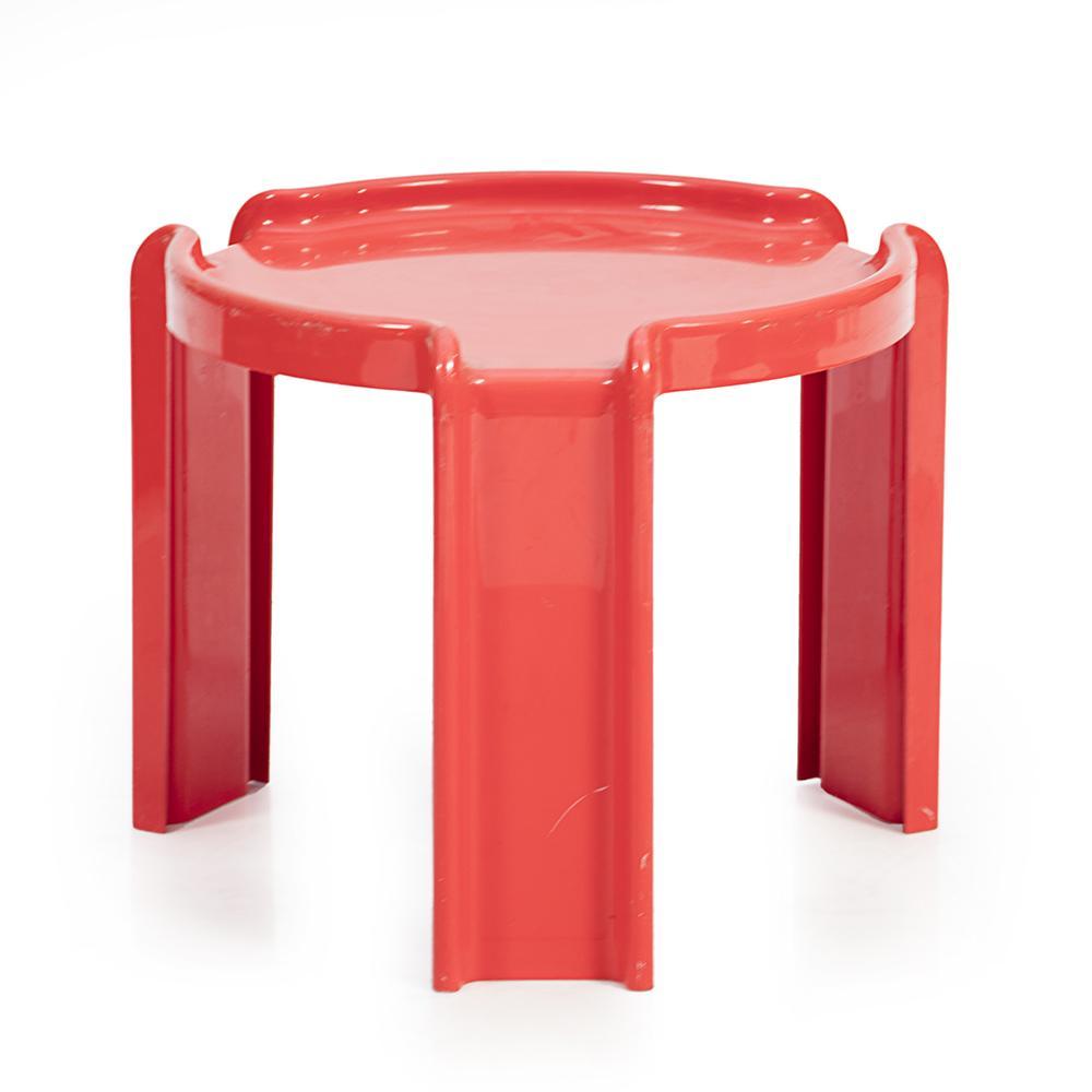 Plastic Stacking Side Table - Red