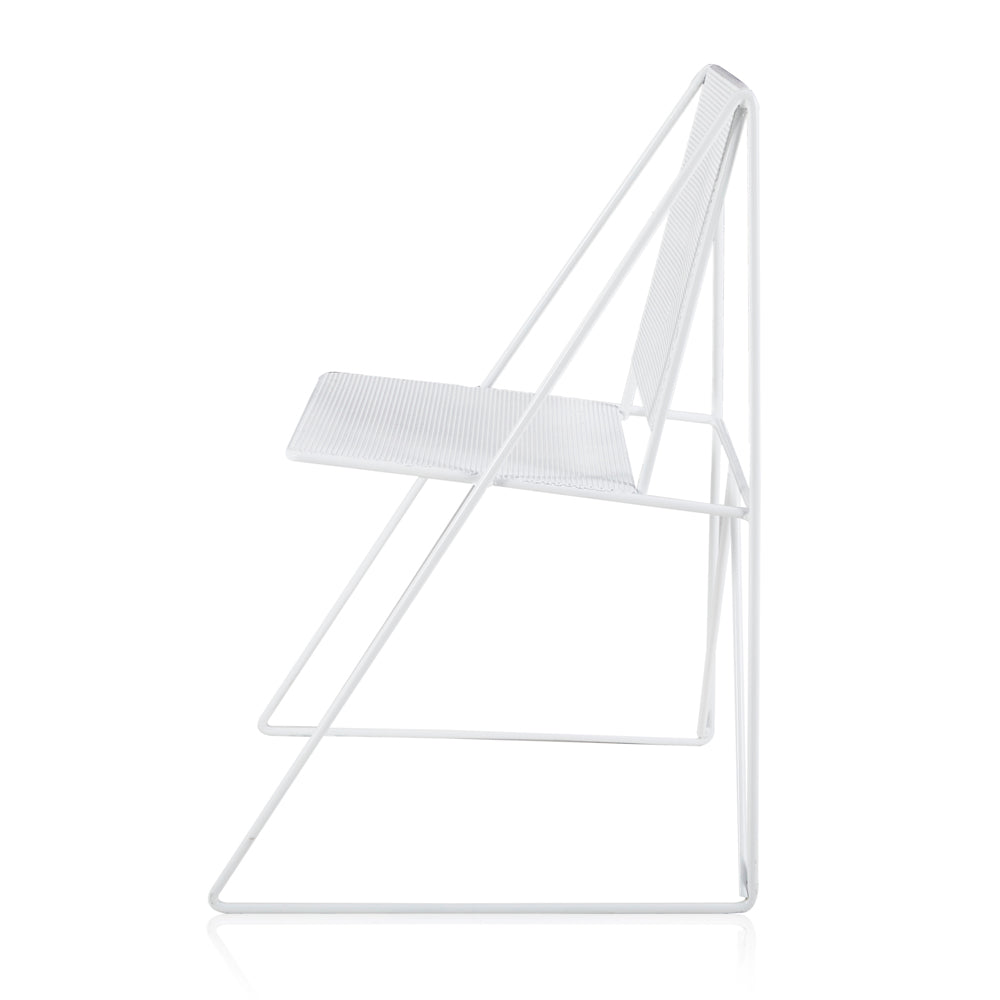 Modern White Metal Mesh Chair