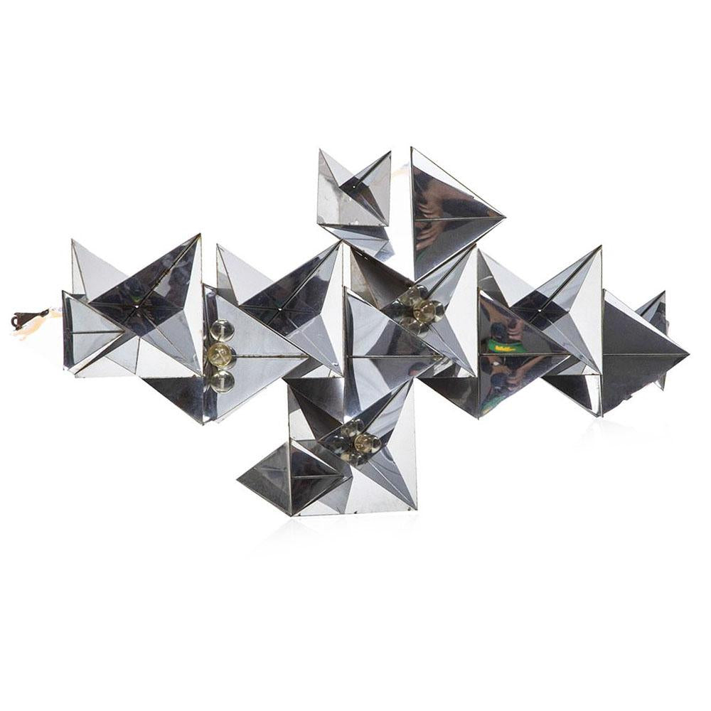Chrome Mirrored Shapes Wall Hanging