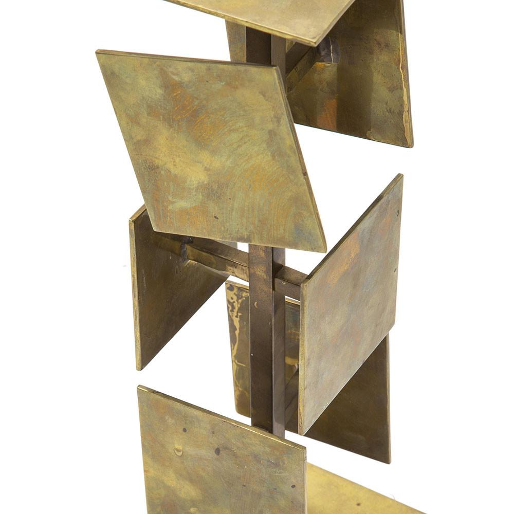 Brass Squares Tabletop Sculptures