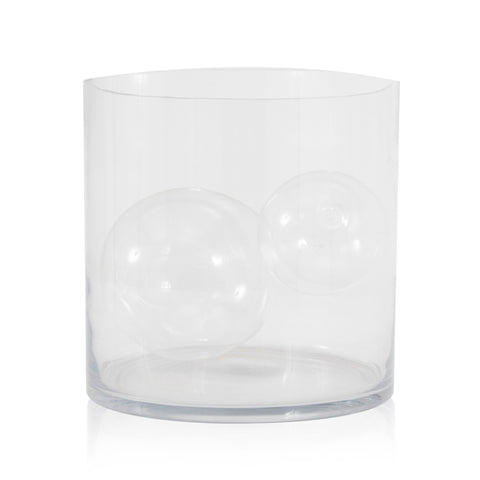 Glass Cylinder with Bubble Spheres (A+D)