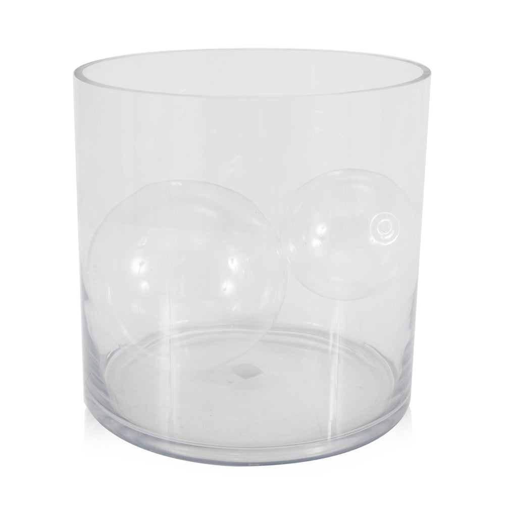 Glass Cylinder with Bubble Spheres (A+D)