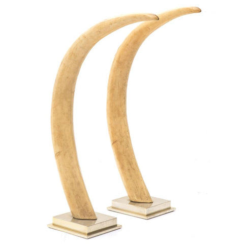 Pair of Tusks Standing Floor Sculptures