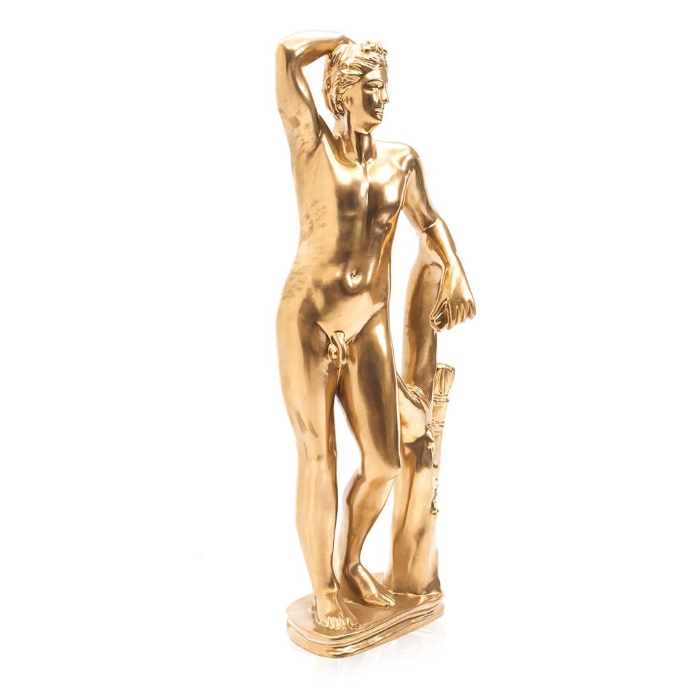 Huge Gold Nude Man Statue