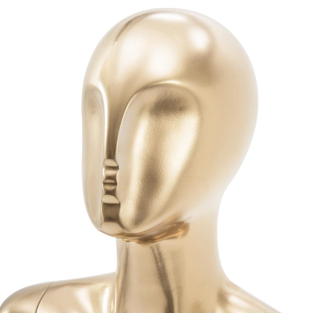 Gold Female Mannequin Seated