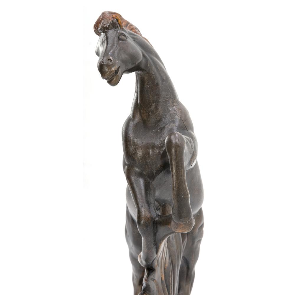 Brown Galloping Horse Sculpture