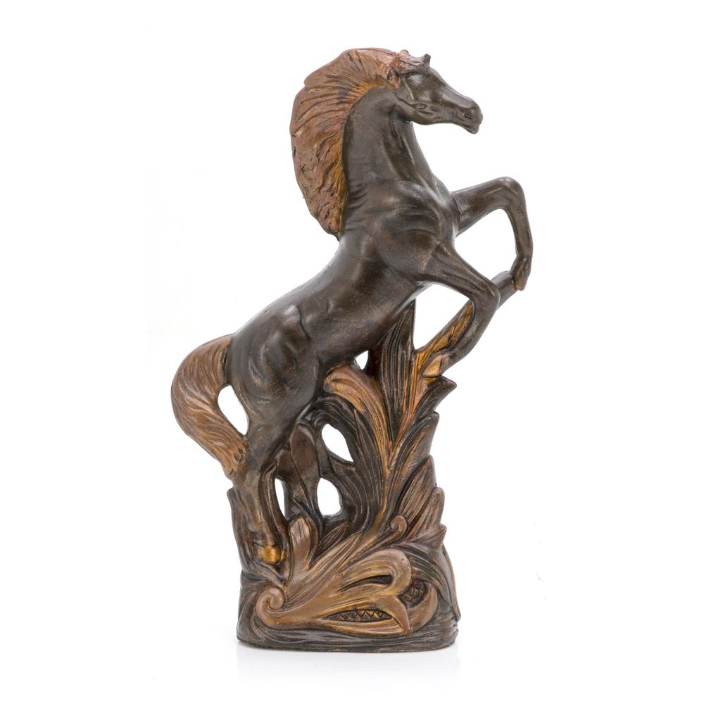 Brown Galloping Horse Sculpture