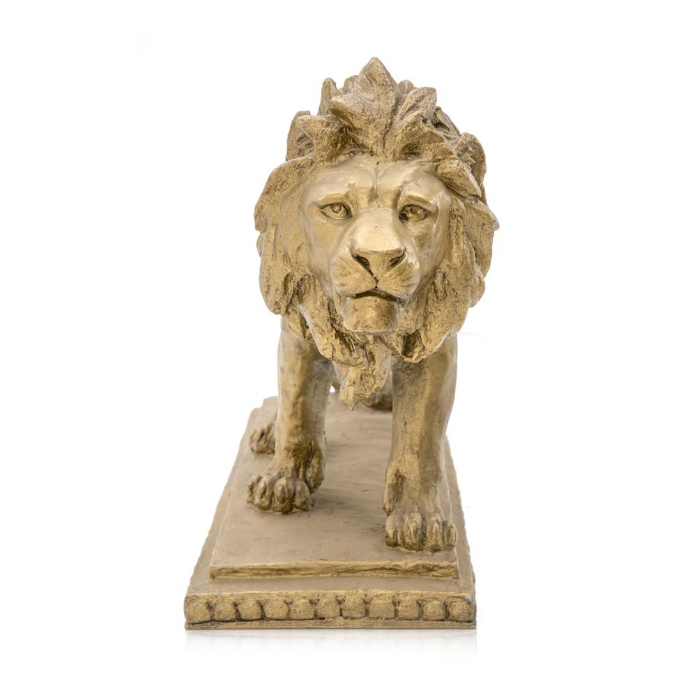 Gold Carved Lion Sculpture