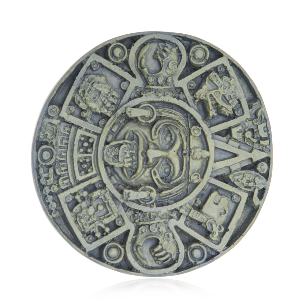 Grey Aztec Face Coaster