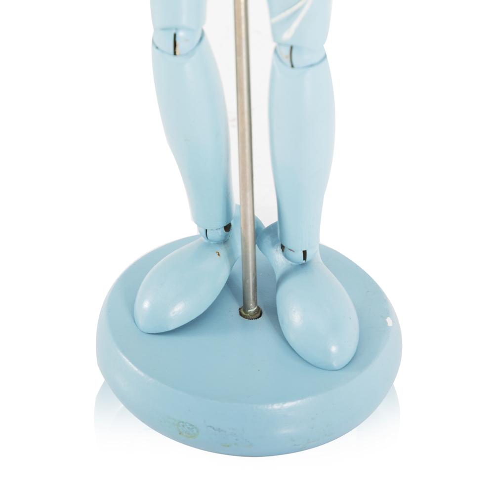 Small Blue Wooden Mannequin